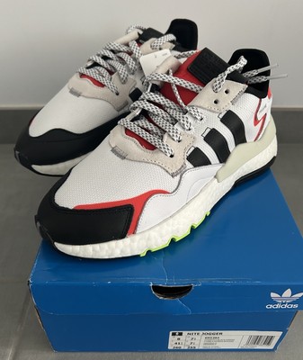 Baskets Adidas Nite Jogger Blanc/noir Pointure 41 1/3 Neuve