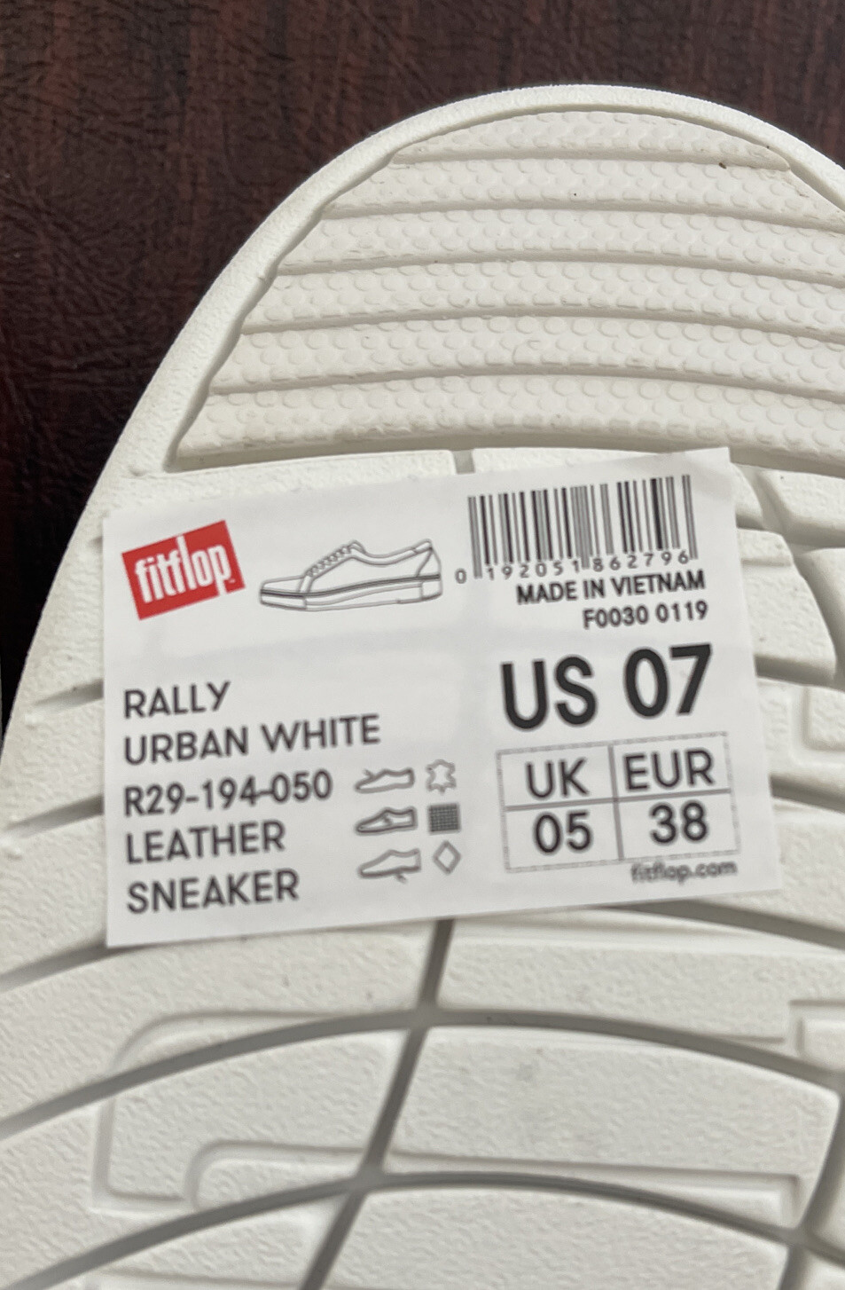NEW Fitflop Rally Sneaker Womens Ladies Urban White Lace Up Trainers Shoes Sz 7 image 7