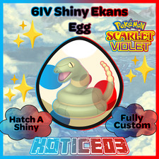 Ekans ✨ SHINY 6IV EGG ✨ Pokemon Scarlet & Violet ✨ TEAL MASK DLC ✨