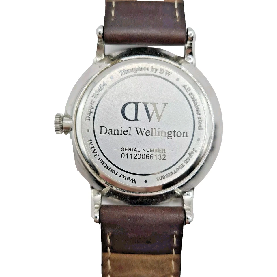 Женские серебряные часы Daniel Wellington кожаный ремешок + дата — б/у, очень хорошее состояние - Изображение 4 из 4