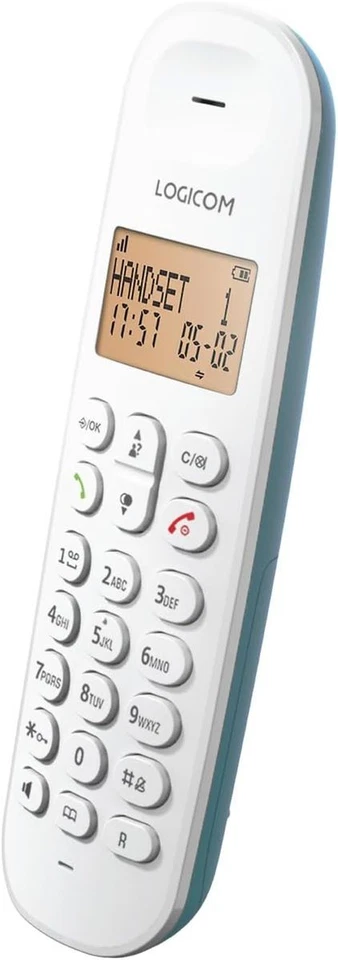 Logicom ILOA 150 Schnurloses Festnetztelefon Türkis DECT Batteriebetrieben 7h Ge - Imagen 3 de 4