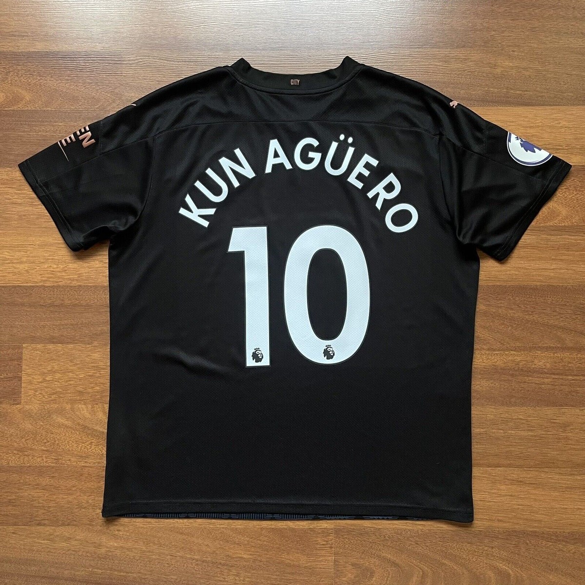 MANCHESTER CITY PUMA 2020/2021 SOCCER AWAY JERSEY #10 AGUERO SIZE