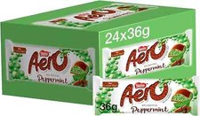 Nestle Aero Bubbly Peppermint Mint Chocolate Bars, 24 x 36 g Full Chocolate Box