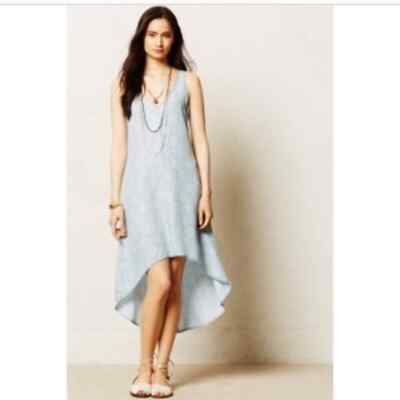 Anthro Cloth Stone Ikat Print Chambray Dress XS