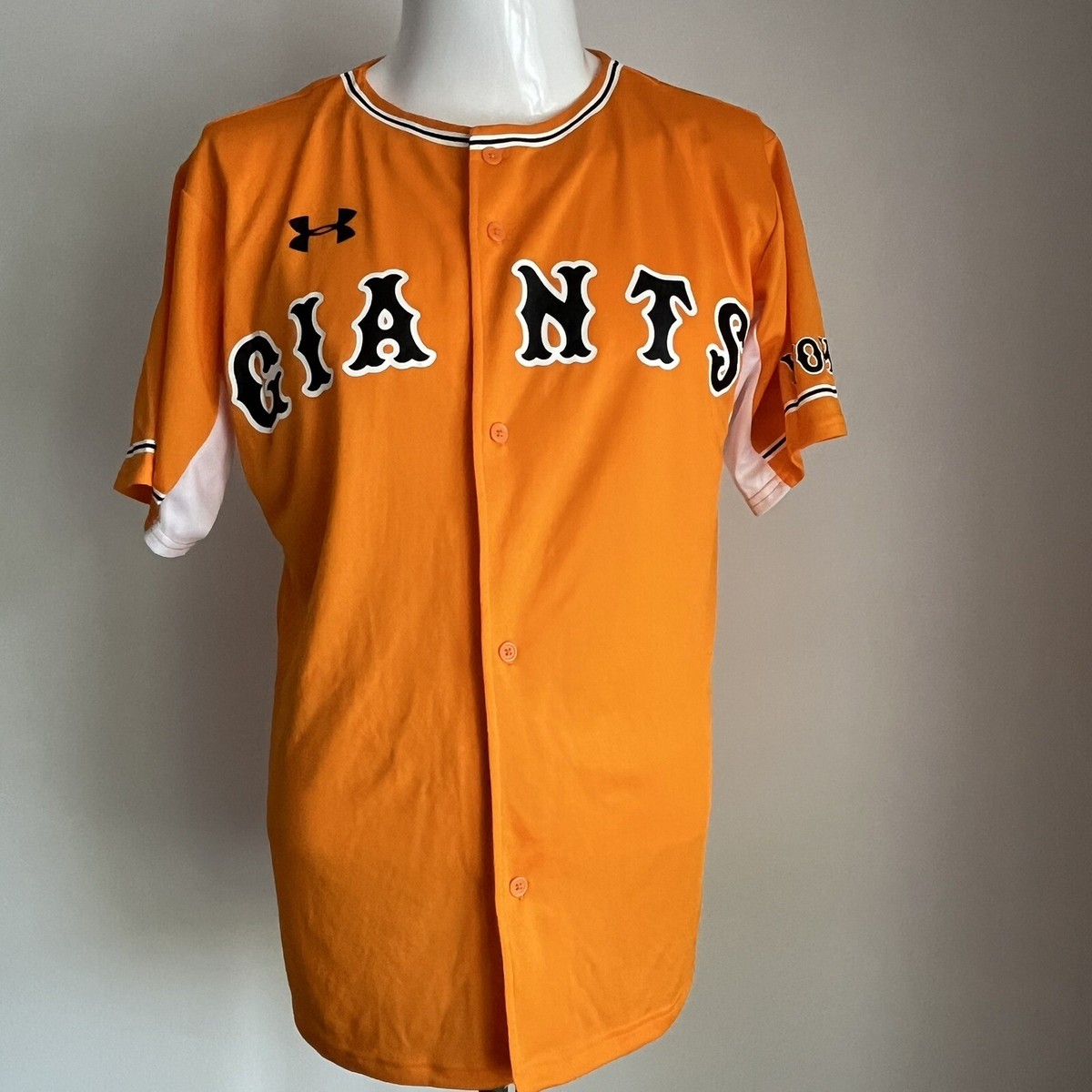 Yomiuri Giants Tokyo Japan Baseball Shirt Orange Black Under