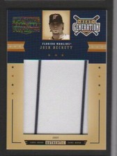 2005 DONRUSS PRIME PATCHES JUMBO GAME JERSEY RELIC #NG-2 JOSH BECKETT #013/391