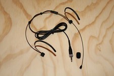 Black Double earhook Headset Mic Headworn Microphone for Sennheiser Wireless