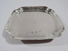 George I Salver - Antique Georgian Square Tray - English Sterling Silver   1726
