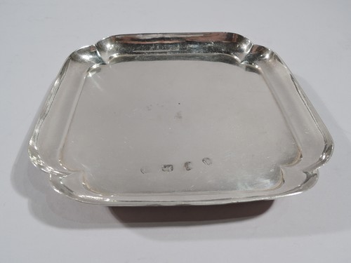 George I Salver - plateau carré géorgien antique - argent sterling anglais 1726 - Photo 1/4