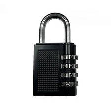 Combination Lock Resettable 4-Digit Anti Rust Weatherproof Padlock