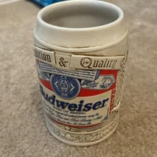 Budweiser Label Stein Collectors Beer Mug Anheuser Busch 1995 No Box