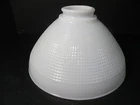 Vtg Corning White Waffle Pattern Milk Glass 10" Lamp Torchiere Shade Diffuser
