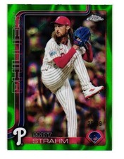 Topps Chrome Matt Strahm True Green Refractor /99 #178 Phillies