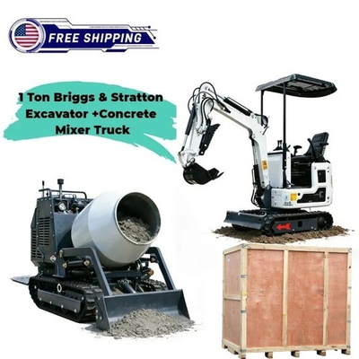 #ad Mini Excavator amp; Concrete Mixer Combo 13.5HP Briggs amp; Stratton Construction Set $9099.00