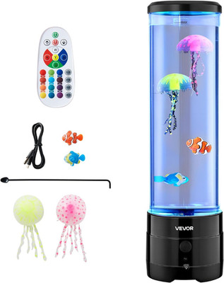Sensory Bubble Tube Lamp, 16 Color Changing Light Effects, Water Fish Lamp with