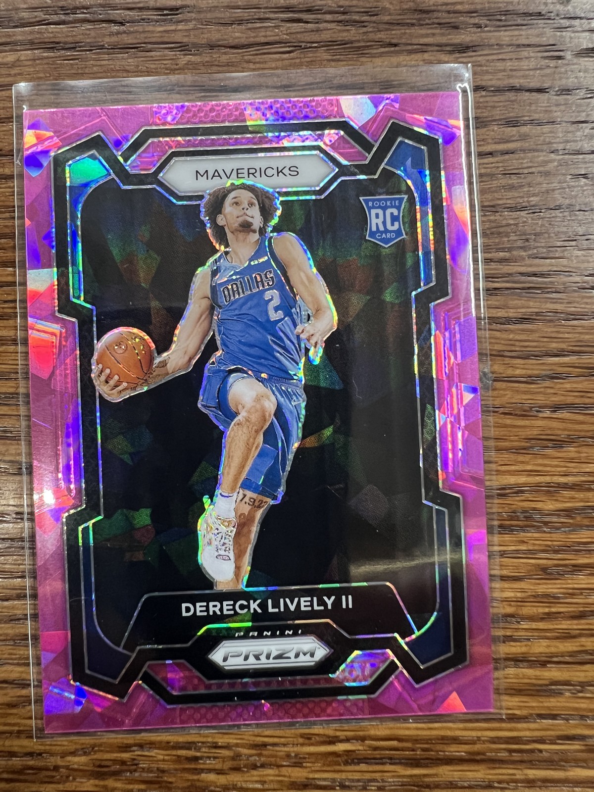2023-24 Panini Prizm #163 Dereck Lively II Prizms Pink Ice