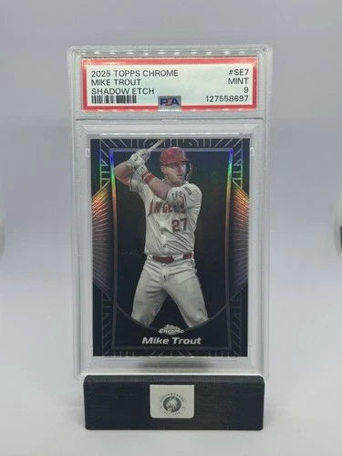 2025 Topps Chrome - Shadow Etch Mike Trout #SE-7 Psa 9 Case Hit!!!