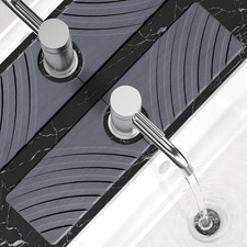 Stone Faucet Mat for Kitchen Sink - Fast Drying Diatomite Stone Drying Mat, Text