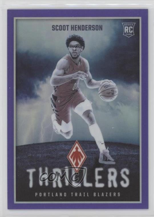2023-24 Panini Phoenix Thrillers Purple /75 Scoot Henderson #10 Rookie RC