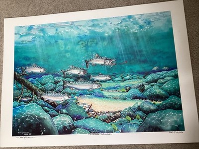 Rodney J. Johnson ''Chinook Salmon'' Limited Edition Signed Print