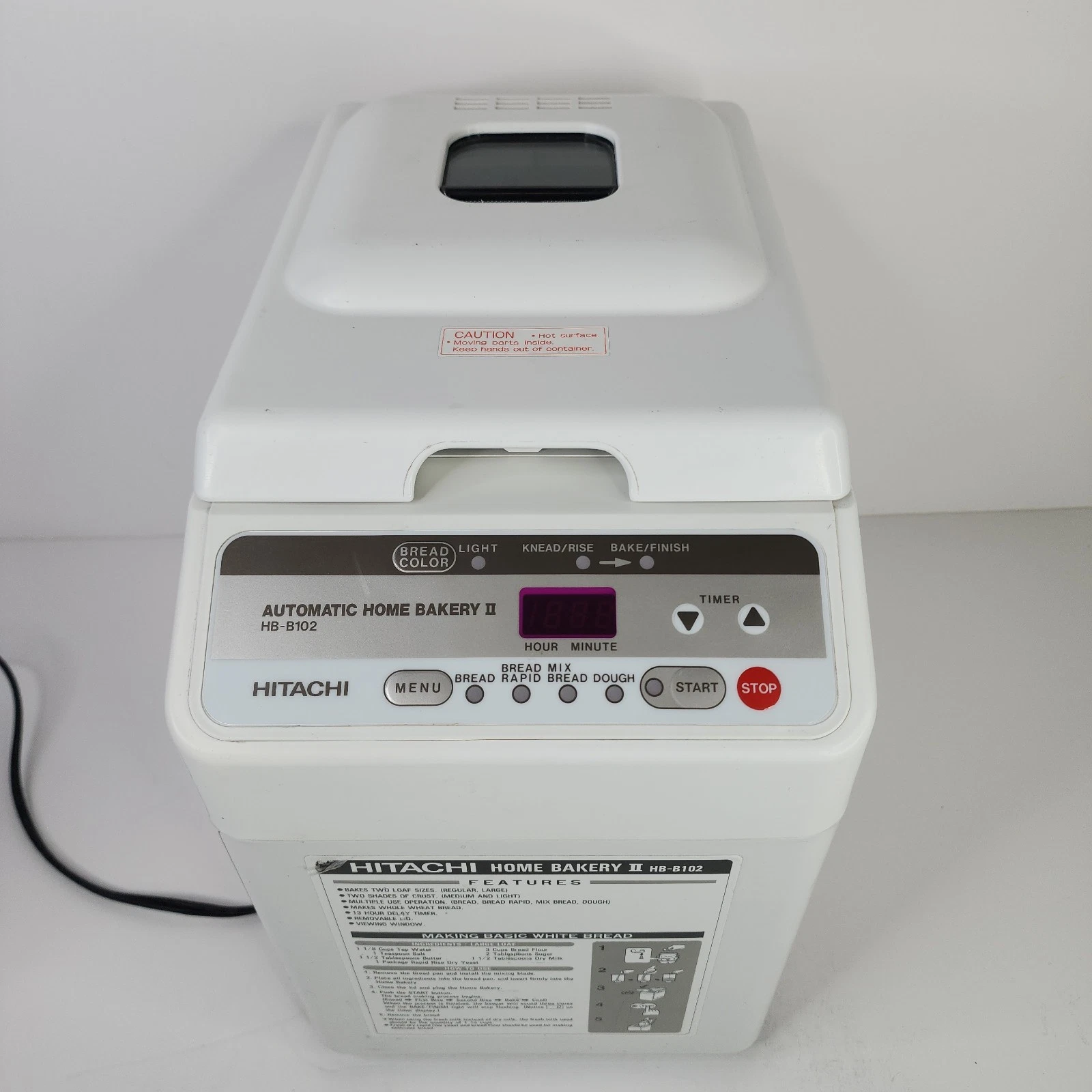 Hitachi Automatic Home Bakery II HB-B102 Home Bakery Bread Machine Bread Maker
Opens in a new window