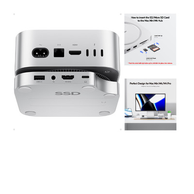 Mac mini M4 USB C Dock mit 4TB SSD Erweiterung HDMI 4K 60Hz