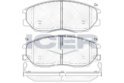 Bremsbelag Satz Bremsscheibe Scheibenbremse für Hyundai XG 2004-> Vorne 181714
