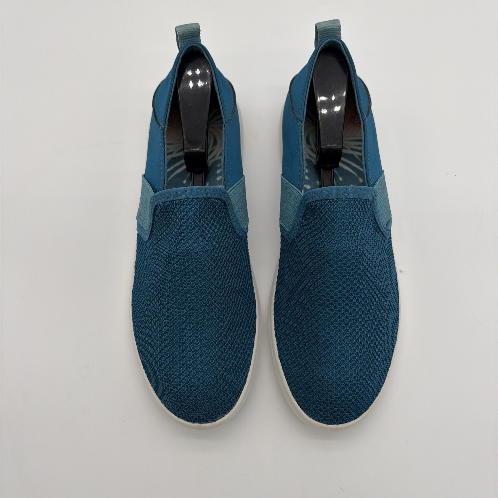 OLUKAI Hale'iwa Olona Shoes Knit Fabric Slip On Comfort Loafer Womens Sz 7 Blue image 4