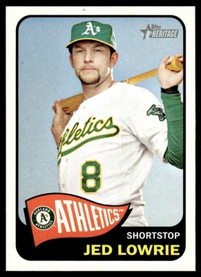 Jed Lowrie 2014 Topps Heritage #81 Oakland Athletics 27179 Baseball Card