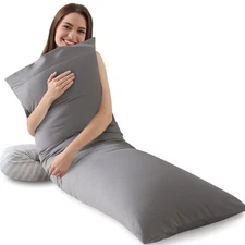 Memory Foam Body Pillow with Pillowcase, Soft Large Long Bed Pillow for Adult...