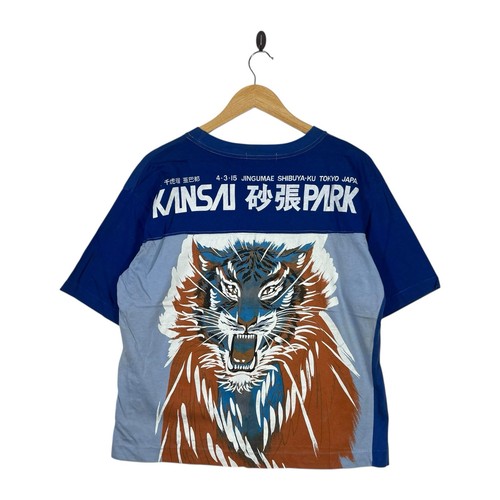 Kansai Yamamoto, Vintage 1980s Kansai Yamamoto Japan Tiger Graphic T-Shirt Japanese Designer