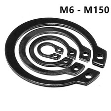 Black Steel 6mm - 150mm External Retaining Rings For Shaft