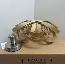 Tom Raffield Skipper Flush Ceiling Light Oak Small RRP £195.00