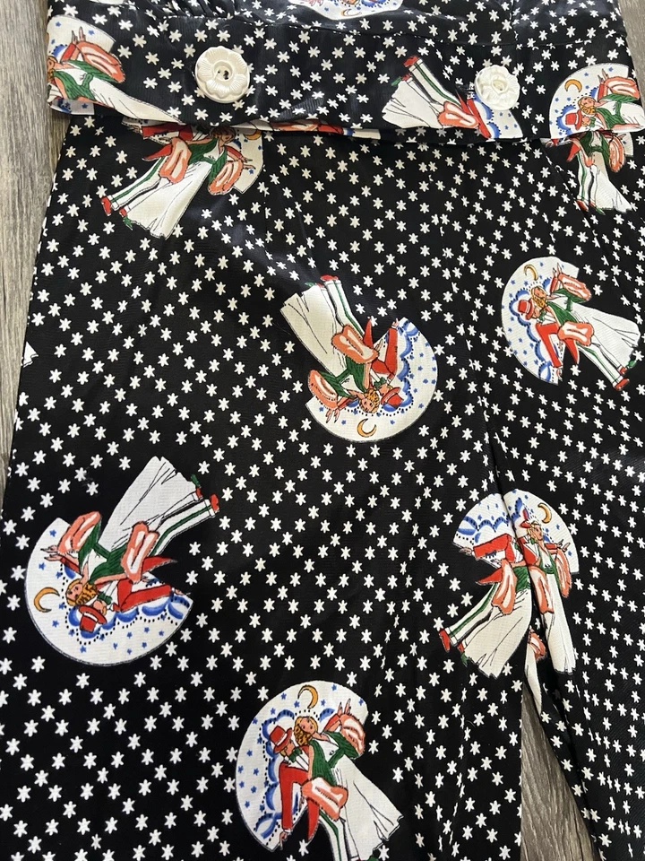 1970s vintage girls two piece bell bottom set showgirl size 7 - Image 2 of 4