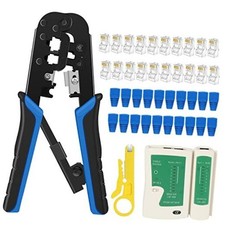 RJ45 Crimping Tool Kit Ethernet Crimp Tool Set, RJ-11, 6P/RJ-12, 8P/RJ-45