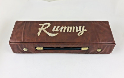 RUMMY RUMMIKUB GAME COMPLETE 106 TILES SET IN ORIGINAL VINYL CASE 1970s VINTAGE