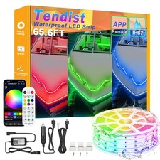 65.6FT Boat Lights LED Waterproof, Pontoon Boat Led Lights Strip, Marine Led ...