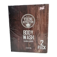 Viking Revolution Men's Body Wash Some  Natural Ingredients 2 Pack 12oz/Bottle