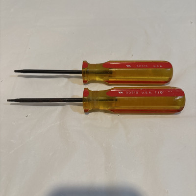 Vermont American Torx Screwdrivers T15 & T10   USA Made   Lot of 2   Hand Tools