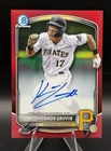 KONNOR GRIFFIN 2025 Bowman Chrome Prospect Autograph True Red Refractor Auto 5/5