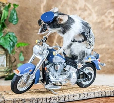 Motorcycle Police Mouse Cop Taxidermy Anthropomorphic Collectible mancave gift