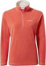 CRAGHOPPERS WOMEN FLEECE MISKA HALF ZIP BNWT RRP £45 Pink & Orange Size 12,14,18