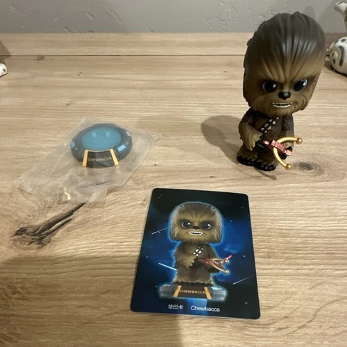 Pop Mart Star Wars Bobble Head Chewbacca Collectible Figure with Stand and Card