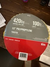1/2 100ft Yellow Twisted Poly Floatable Rope-Corrosion Resistant UV Resistant
