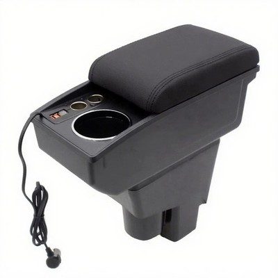 honda jazz cigarette lighter Armrest Box For HONDA FIT JAZZ 2002-2008 With 2 USB Ports & Cigarette  Lighter