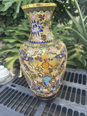 亚洲古董景泰蓝龙在中国古董花瓶| eBay
