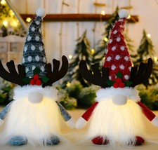 12" Holiday Lighted Gnome, Light Up Holiday Present, Battery Operated Winter ...