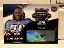 2008 Bowman Sterling CHRIS JOHNSON Rookie Auto Memorabilia Tennessee Titans