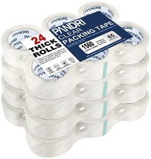 PANDRI Clear Packing Tape, 24 Rolls Heavy Duty 1.88 Inch 24 Rolls,