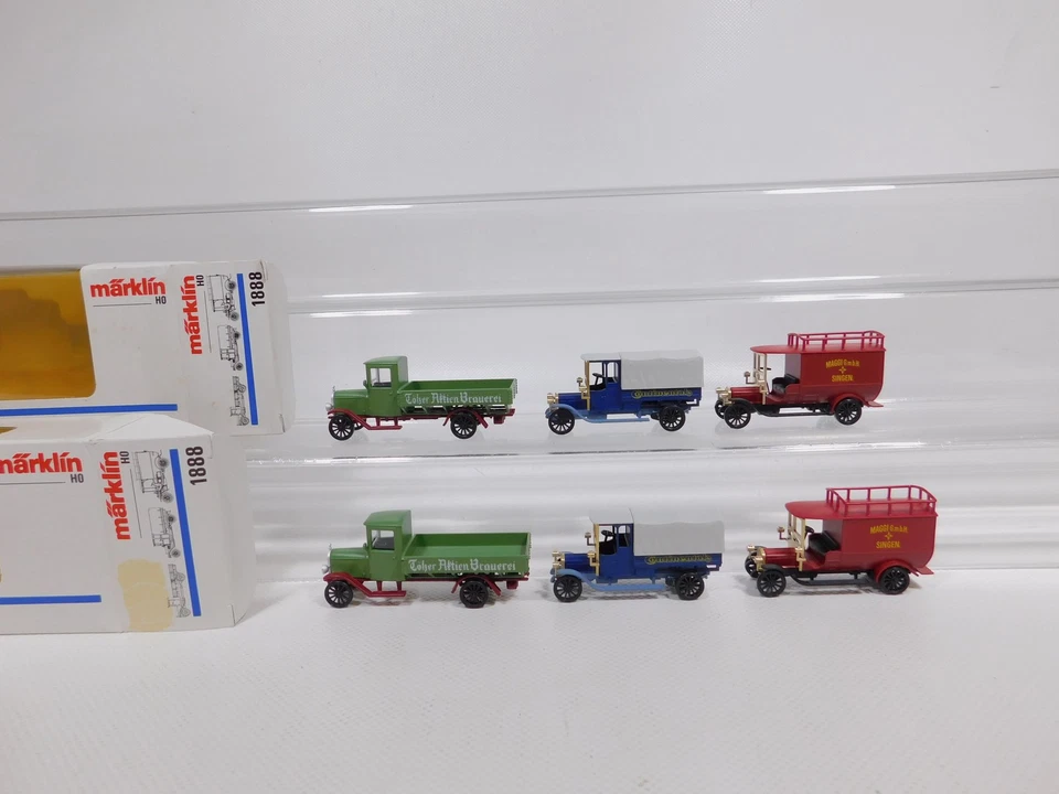 2X Märklin H0 1:87 1888 Oldtimer Continental Maggi Tölzer Mint Box #DI836-0,5 - Immagine 2 di 4